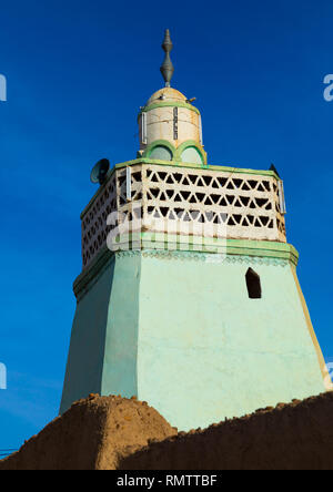 Al-Khatibiya Moschee Minarett, nördlichen Staat, Al-Khandaq, Sudan Stockfoto