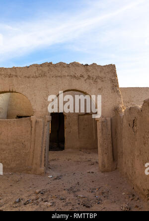 Abandonned mudbrick Haus, nördlichen Staat, Al-Khandaq, Sudan Stockfoto