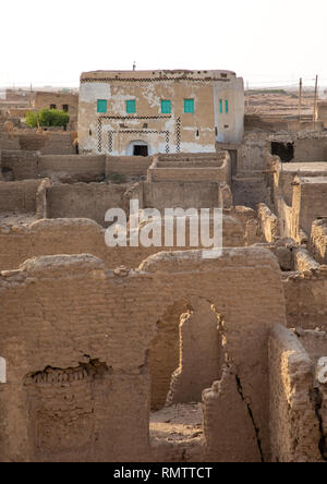 Abandonned mudbrick Haus, nördlichen Staat, Al-Khandaq, Sudan Stockfoto