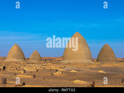 Bienenstock Gräber, Nubien, Old Dongola, Sudan Stockfoto