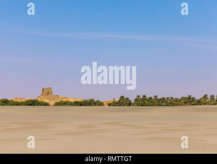 Ruinen einer alten osmanischen Festung mit Blick auf chemische Nil, nördlichen Staat, El-Kurru, Sudan Stockfoto