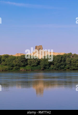 Ruinen einer alten osmanischen Festung mit Blick auf den Nil, nördlichen Staat, El-Kurru, Sudan Stockfoto