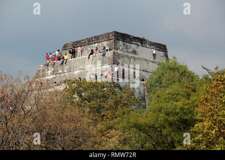 Pyramide von Tepoztlan in Mexiko, El Tepozteco. Stockfoto