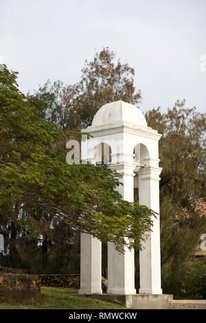 Weißer historischer Glockenturm Galle Fort Sri Lanka Stockfoto