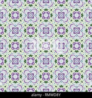 Nahtlose Blumenmuster in Lila und Blau. Dekorative und Gestaltungselemente für Textil- oder Buch deckt, Fertigung, Wallpaper, Drucken, Geschenk wr Stock Vektor