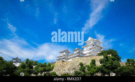 Himeji-jo (Himeji Castle), in der Regel als das schönste erhaltene Beispiel der prototypischen Japanische schloss Architektur angesehen. Himeji, Japan. Stockfoto