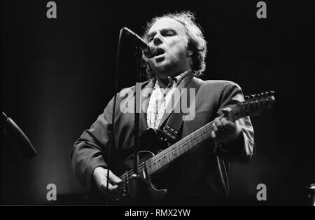 Musiker Van Morrison ist dargestellt auf der Bühne während einer "live"-Konzert aussehen. Stockfoto