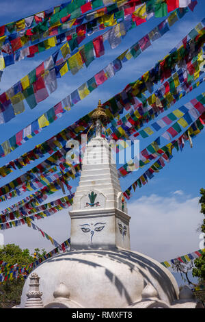 Swayambunath Tempel in Kathmandu, Nepal Stockfoto