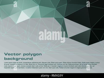 Polygon abstract vector Hintergrund in der Farbe grün Stock Vektor