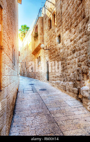 Eine Straße im jüdischen Viertel, Jerusalem Stockfoto