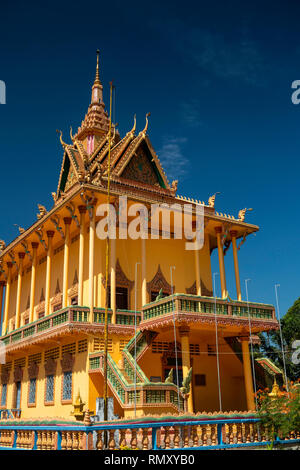 Kambodscha, Phnom Penh, Insel Koh Dach, Seide, Wat Chong Koh Kloster, Vihara vorne Stockfoto
