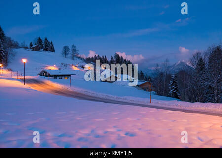 Winterlandschaft am Bürserberg Stockfoto