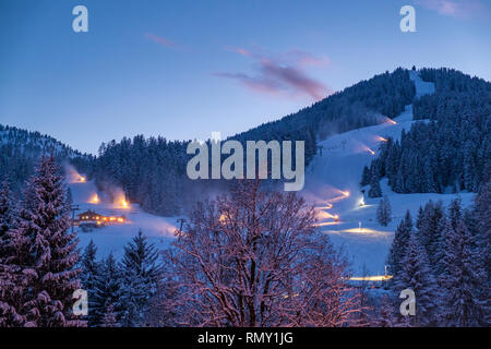 Winterlandschaft am Bürserberg Stockfoto