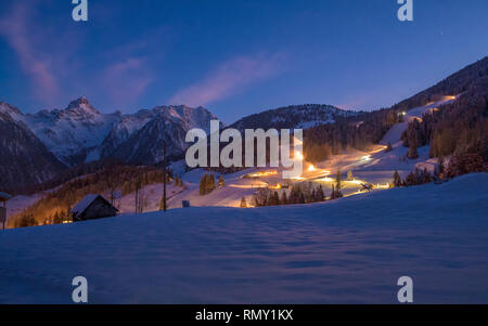 Winterlandschaft am Bürserberg Stockfoto