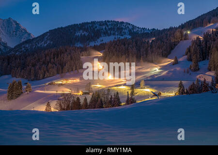 Winterlandschaft am Bürserberg Stockfoto