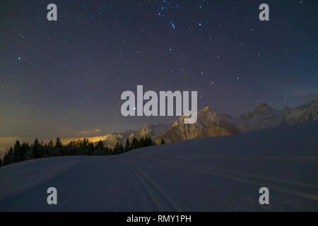 Winterlandschaft am Bürserberg Stockfoto