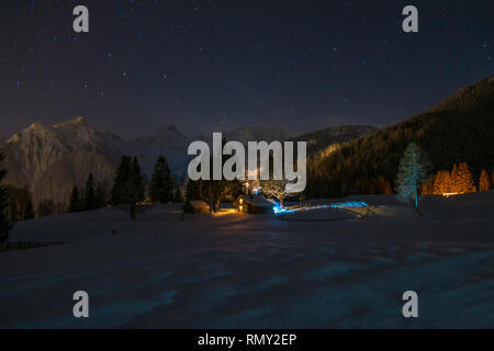 Winterlandschaft am Bürserberg Stockfoto