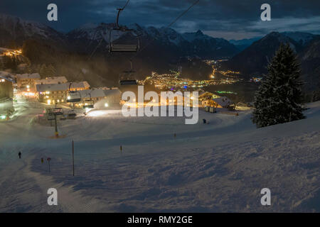 Winterlandschaft am Bürserberg Stockfoto