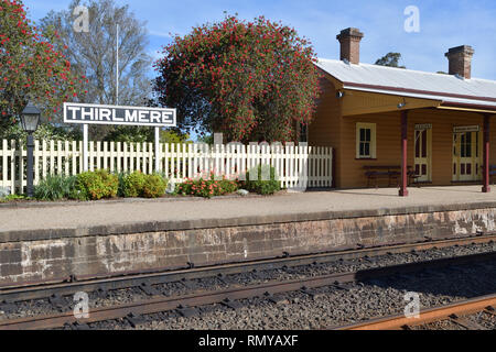 Thirlmere Bahnhof Australien Stockfoto