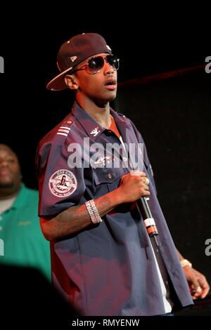 Rapper John Jackson, besser bekannt unter seinem Künstlernamen Fabolous wird angezeigt, während sein Konzert Auftritt auf die heiße Marmelade 6 Konzert im Hartford Civic Center in Hartford, Connecticut am Freitag, den 1. Juni 2007 statt. Stockfoto