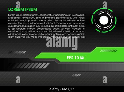 Hi-tech Abstract vector Hintergrund mit grünen Element Stock Vektor