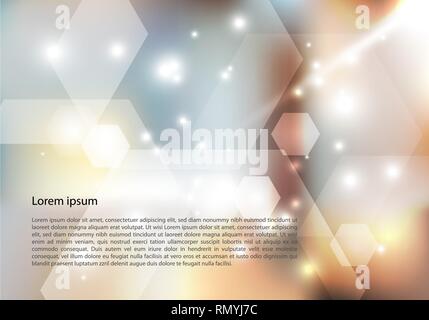 Vektor abstrakte bunten Hintergrund mit glänzenden Sechskant Stock Vektor