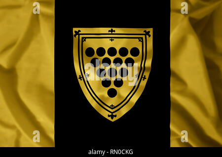 Cornwall Ontario stilvolle winken und closeup flag Abbildung. Perfekt für Hintergrund oder Textur. Stockfoto