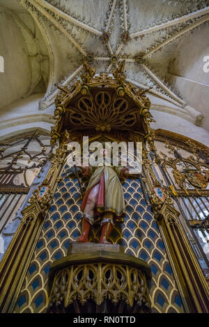 Burgos, Spanien - 24. März 2017. Saint Anne Kapelle oder Kapelle der Empfängnis (Capilla de Santa Ana o de la Concepcion) in der Kathedrale von Burgos. Stockfoto