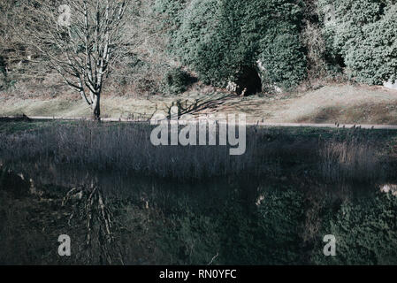 Creswell Crags Tal in Nottinghamshire Stockfoto