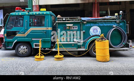 Manila, Philippines-October 24, 2016: Der Norden Binondo Brandschutz Verein ist bei 964 Sabino Padilla Str. gelegen mit eigener Feuerwehr stopp Stockfoto