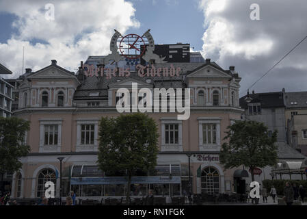 Bergens Tidende ist eine Zeitung in Bergen und Umgebung mit ihren Redaktionen in einem Gebäude im Zentrum der Stadt. Stockfoto