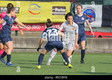 Foto Fabio Rossi/AS Roma/LaPresse 16/02/2019 Bergamo (Italien) Sport Calcio Orobica - Roma Campionato Serie A Femminile - Stadio Flaminio Centro Sportivo Nella Foto: Luisa Pugnali Foto Fabio Rossi/AS Roma/LaPresse 16/02/2019 Bergamo (Italien) Sport Fussball Orobica - Roma Frauen Serie A - Stadio Flaminio Centro Sportivo In der Pic: Luisa Pugnali Stockfoto