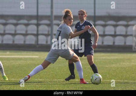 Foto Fabio Rossi/AS Roma/LaPresse 16/02/2019 Bergamo (Italien) Sport Calcio Orobica - Roma Campionato Serie A Femminile - Stadio Flaminio Centro Sportivo Nella Foto: Camilla Labate Foto Fabio Rossi/AS Roma/LaPresse 16/02/2019 Bergamo (Italien) Sport Fussball Orobica - Roma Frauen Serie A - Stadio Flaminio Centro Sportivo In der Pic: Camilla Labate Stockfoto