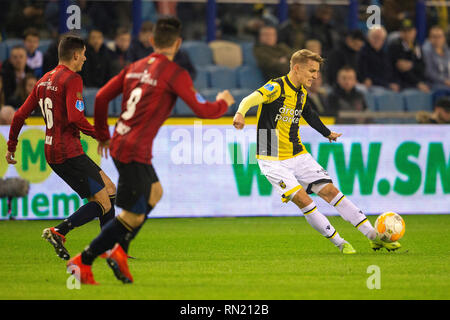 Niederlande. 16. Februar 2019. Arnheim, 16-02-2019, Stadion Gelredome, Saison 2018 / 2019, der niederländischen Eredivisie, Vitesse Spieler Martin Odegaard während dem Spiel Vitesse - Willem II Credit: Pro Schüsse/Alamy leben Nachrichten Stockfoto