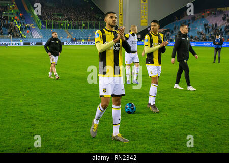 Arnheim, 16-02-2019, Stadion Gelredome, Saison 2018 / 2019, der niederländischen Eredivisie, Vitesse player Danilho Doekhi während dem Spiel Vitesse - Willem II Stockfoto