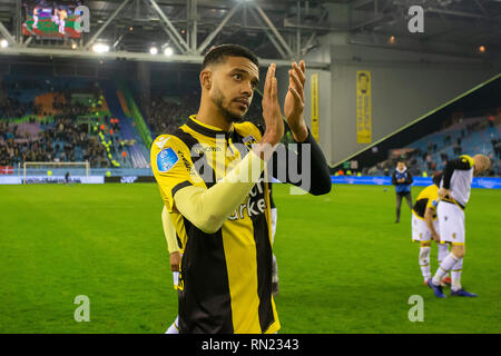 Arnheim, 16-02-2019, Stadion Gelredome, Saison 2018 / 2019, der niederländischen Eredivisie, Vitesse player Danilho Doekhi während dem Spiel Vitesse - Willem II Stockfoto