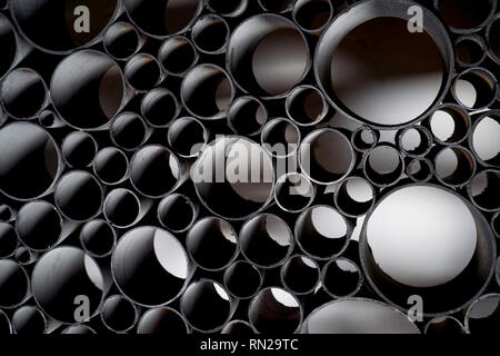 Abstract Schwarzer Hintergrund mit Circles, Circles. Textur. Stockfoto