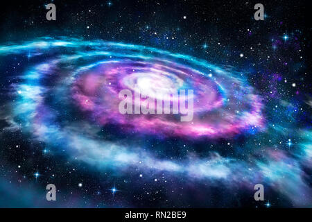 Hintergrund der bunten Galaxie im Universum Stockfoto