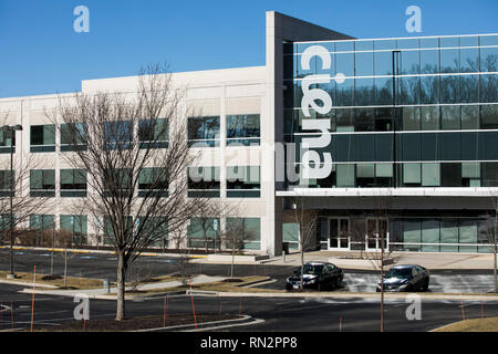 Ein logo Zeichen außerhalb des Hauptquartiers der ciena Corporation in Hanover, Maryland am 9. Februar 2019. Stockfoto