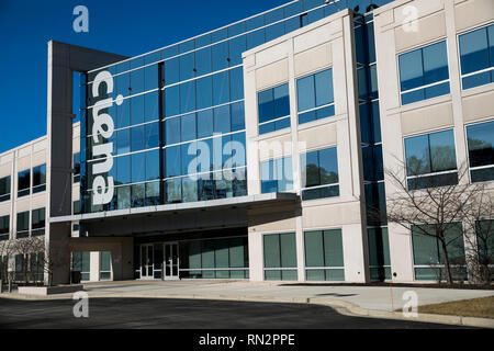 Ein logo Zeichen außerhalb des Hauptquartiers der ciena Corporation in Hanover, Maryland am 9. Februar 2019. Stockfoto