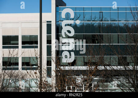 Ein logo Zeichen außerhalb des Hauptquartiers der ciena Corporation in Hanover, Maryland am 9. Februar 2019. Stockfoto