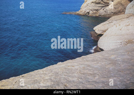 Weißen Felsen. Rosh HaNikra Küste, Israel Stockfoto