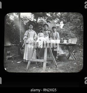 Katholische Boys Brigade c 1902. Glas Laterne Folie - "Küche" Stockfoto