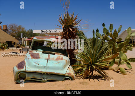 Die kleine Stadt von Solitaire in der Region Khomas Namibia Stockfoto