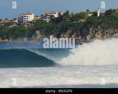 Wave vor Puerto Escondido Playa Zicatela, Mexiko Stockfoto