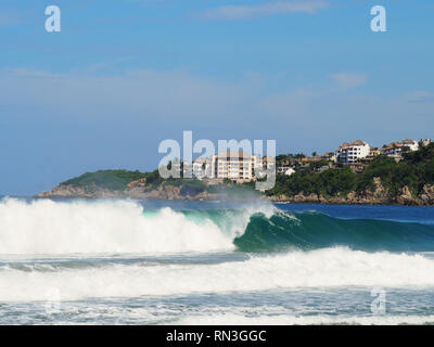 Wave vor Puerto Escondido Playa Zicatela, Mexiko Stockfoto