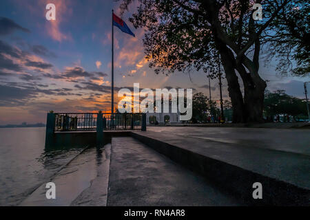 Muar oder Bandar Maharani ist eine historische Stadt und die Hauptstadt von muar Bezirk, Johor, Malaysia. Stockfoto