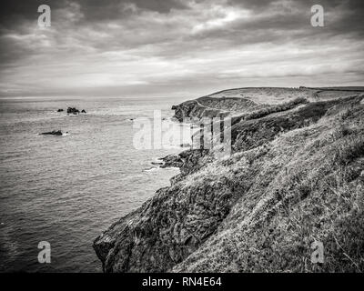 Cornwall England - Blick über die erstaunliche landcape an der Küste Stockfoto