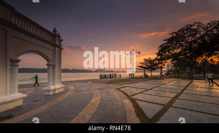 Tanjung EMAS-Park in Muar Stadt, Johor Malaysia Stockfoto