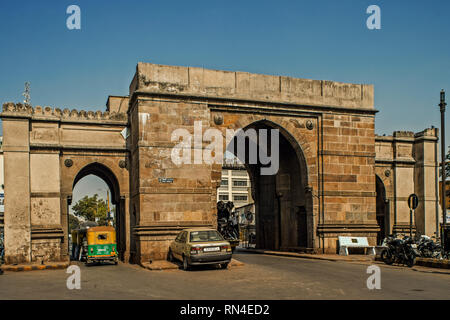 16-Jan-2017 - Delhi Ahmedabad Darwaja jetzt Amdavad Gujarat Indien Asien Stockfoto